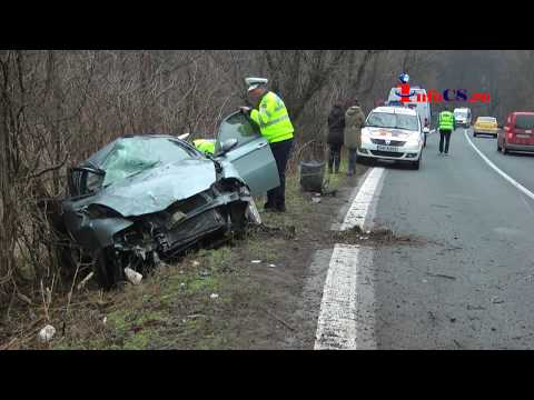 Eveniment rutier pe DN58B la Moniom langa Resita