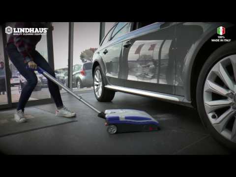 The cleaning machines Lindhaus at Car Showroom