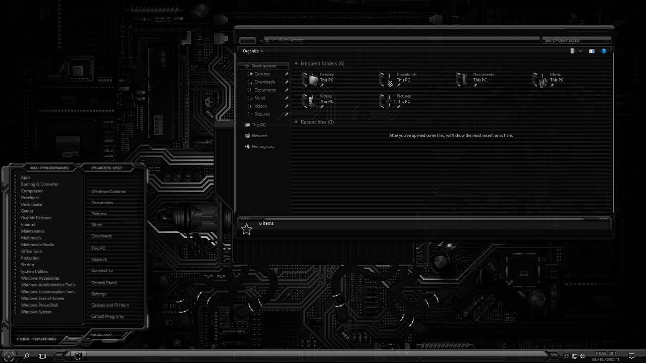 Windows Customs Theme - HUD Machine Grey