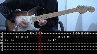 Queen - Bohemian Rhapsody solo (Guitar lesson with
