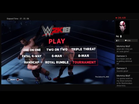 WWE2K18 Tag team tournament round 1