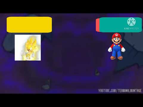 Speedrunner Mario Vs Super Chilli Dog Sonic Eith Healthbars!!!