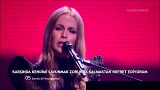 Eurovision 2012 Türkçe Çevirileri | Bosna Hersek - Maya Sar - Korake Ti Znam