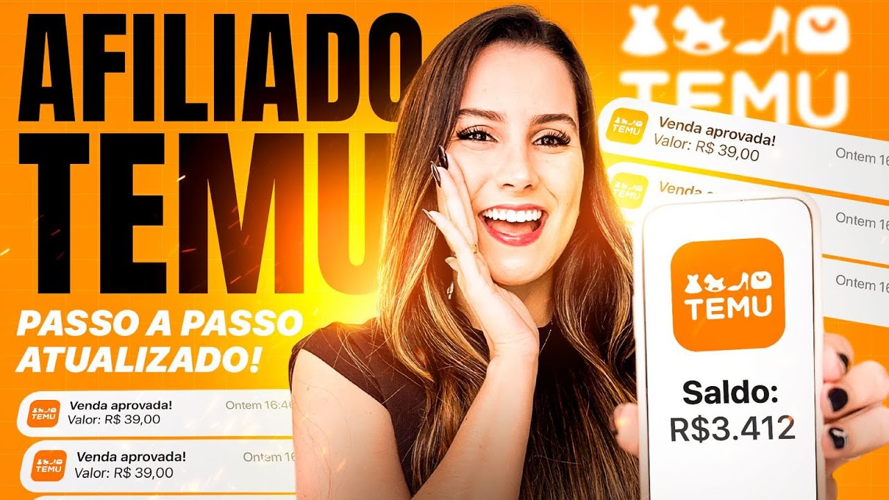 AFILIADO TEMU 2025: Como Fazer o Cadastro pelo CELULAR e Divulgar seu Link para Vender TODOS OS DIAS