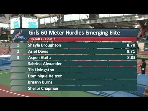 Girls 60m Hurdles EE Final - New Balance Nationals Indoor 2014
