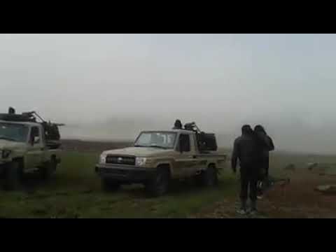 استهداف أرتال قوات النظام في ريف حماه بواسطة رشاش 14.5 من قبل تجمع أحرار الشرقية