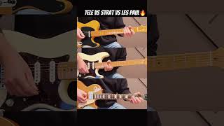 Fender Tele vs Strat vs Gibson Les Paul - Best blues guitar sound?🔥 #shorts #music #youtubeshorts