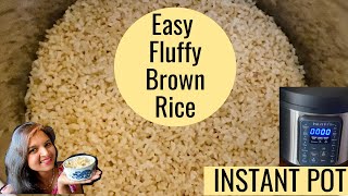 Easy Fluffy BROWN RICE in INSTANT POT  @ShinewithShobs