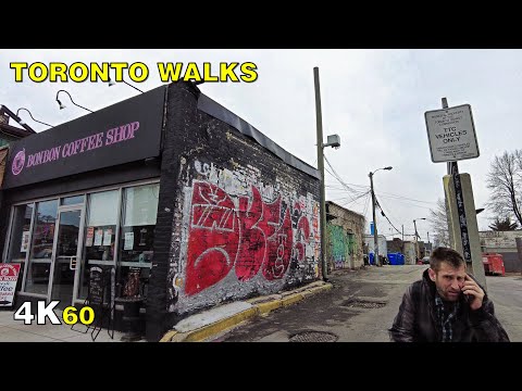 Gloomy Toronto Donlands Avenue Walk (March 18, 2021)