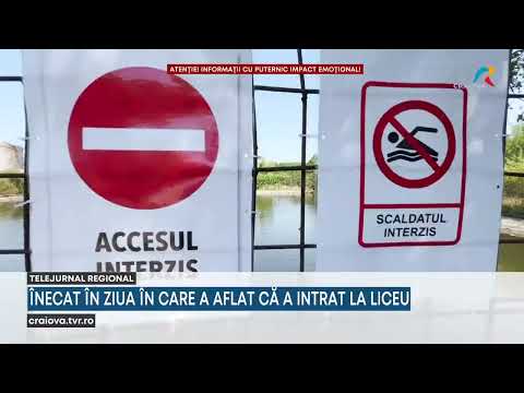 ÎNECAT ÎN ZIUA ÎN CARE A AFLAT CĂ A INTRAT LA LICEU