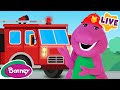 Let S Go To The Firehouse Brain Break For Kids Full Episodes Live Barney The Dinosaur