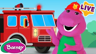🔥 Let&#39;s Go To The Firehouse! | Brain Break for Kids | Full Episodes Live | Barney the Dinosaur