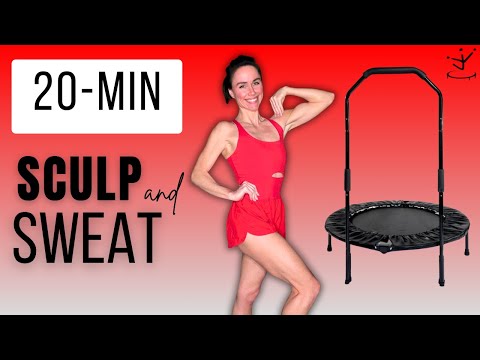 20 Min Advanced Rebounding HIIT + Isometric Flex | Sculpt Legs, Core, Arms | Mini Trampoline Workout