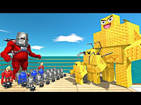 Honey Monster Evolution Boxing Ring Challenge | Shatterilla Team vs Honey Monster Evolution - ARBS