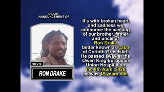 Ron Drake ~ Short Obituary