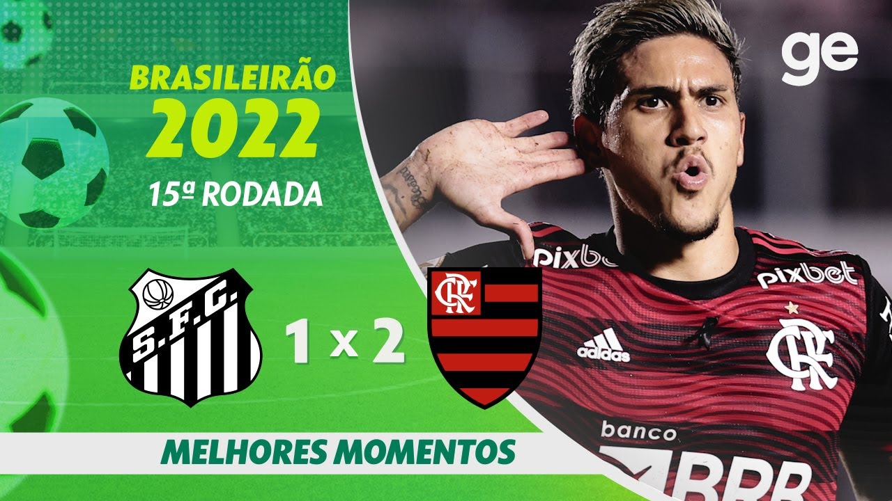 SANTOS 1 X 2 FLAMENGO | MELHORES MOMENTOS | 15ª RODADA BRASILEIRÃO 2022