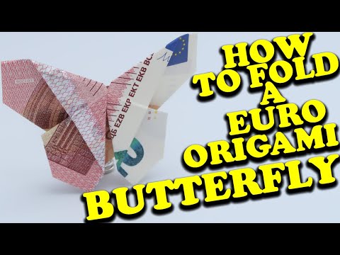 10 Euro Origami Butterfly | How To Fold A Euro Origami Butterfly With A 10 Euro Note