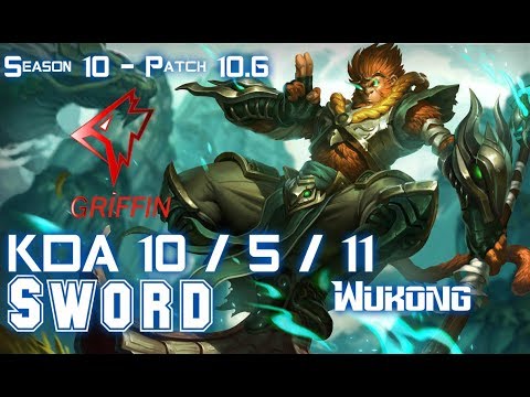 GRF Sword WUKONG vs JAX Top - Patch 10.6 KR Ranked