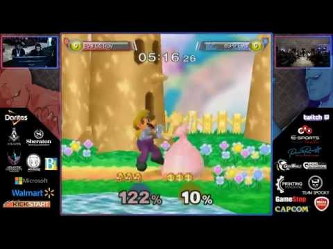 First Attack PR 2015 - SSBM Top 8 - EVB DS Ray (Mario) vs eSPR Eval (Peach)