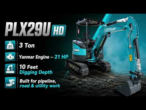 Poclane PLX15U mini excavator in action