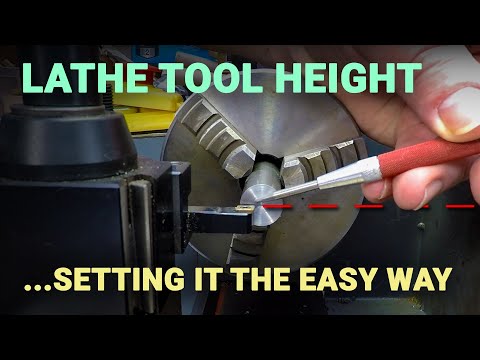 A quick and easy way to set the tool height on your lathe using only basic tools.