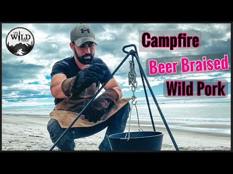 CAMPING AND FISHING + WILD PORK BRAISE OVER THE FIRE