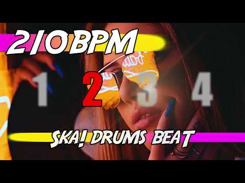 ✅ 210 BPM Ska Drums Beat 🥁 Ten minutes of backing track