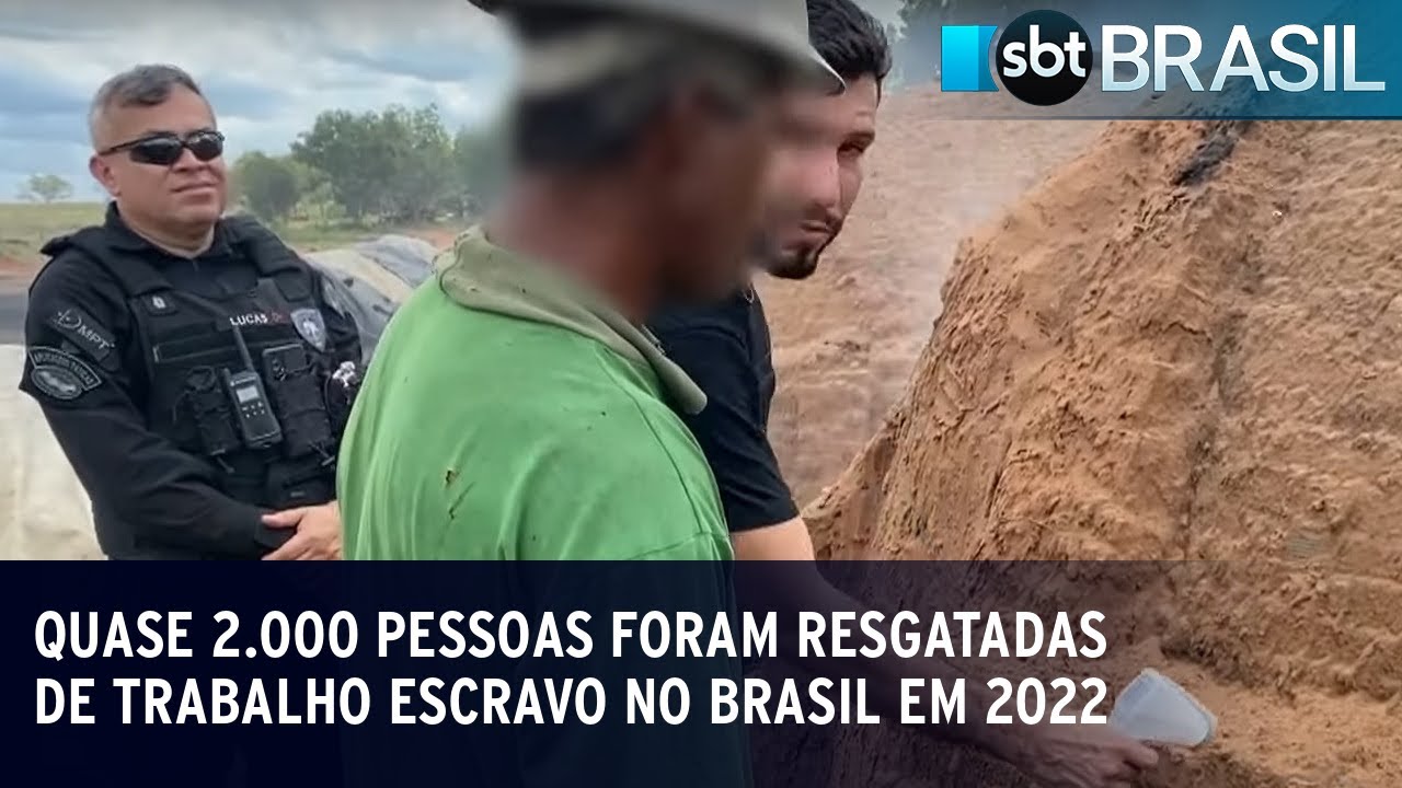 Quase 2.000 pessoas foram resgatadas de trabalho escravo no Brasil em 2022 | SBT Brasil (16/03/23)