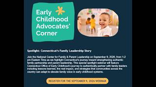 National Center: Spotlight on Connecticut Leadership - September 9, 20