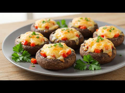 These Savory Ham and Cheese Stuffed Mushrooms Are Pure Magic!