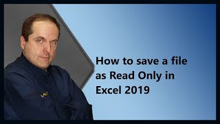 How to save a file as Read Only in Excel 2019