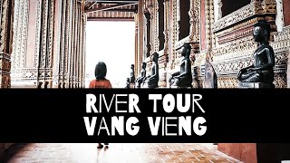 preview picture of video 'VANG VIENG, LAOS River Boat'