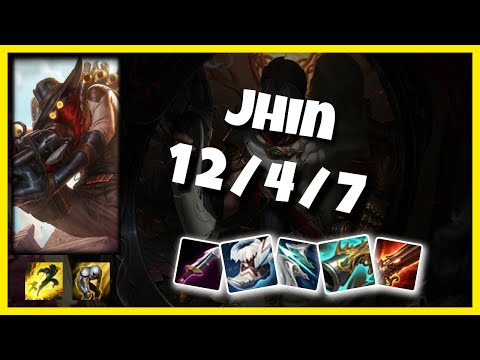 Jhin Gameplay Challenger Replay S11 - 11.1 Bot Lane (12/4/7) - TURKISH