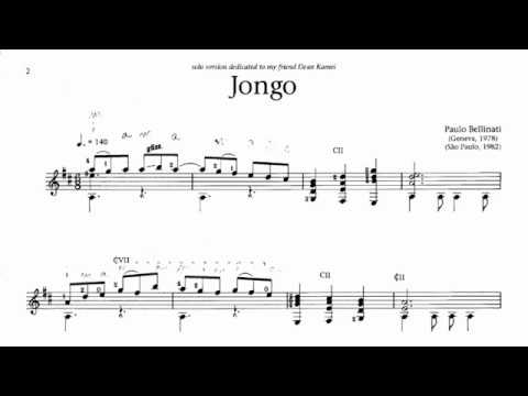 Paulo Bellinati: Jongo for Guitar (Score video)