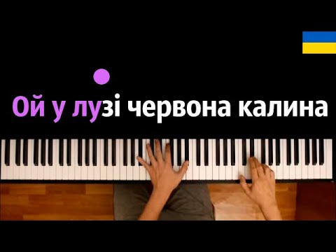 Ой, у лузі червона калина (Ukrainian patriotic folk song) ● караоке | PIANO_KARAOKE ● ᴴᴰ + НОТЫ