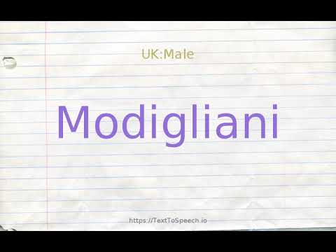 How to pronounce modigliani