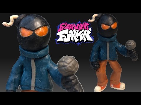 Friday Night Funkin Characters in real life with Clay #1 Whitty Polymer Clay Tutorial