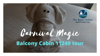 Carnival Magic Balcony Cabin 11249 tour