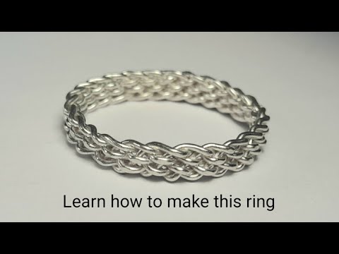 Sterling silver woven ring || learn how to make this ring #silverring @arshadjewelleryworkshop4473