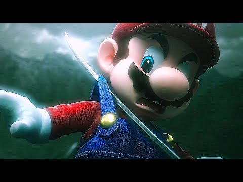 Mario Almost Dies in All Super Smash Bros Ultimate Reveal Trailers (HD Cutscenes Movie)