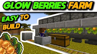 EASIEST Automatic AFK Glow Berries Farm Tutorial (Java & Bedrock) - Minecraft 1.20