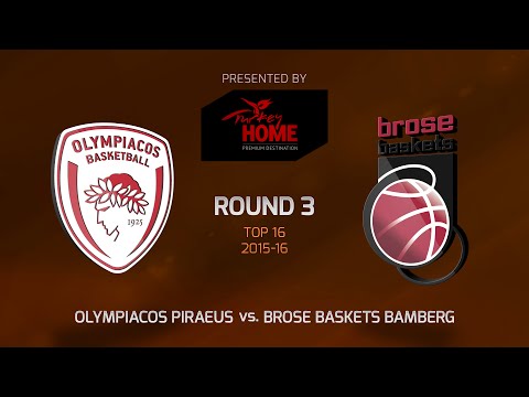 Highlights: Top 16, Round 3, Olympiacos Piraeus 72-77 Brose Baskets Bamberg