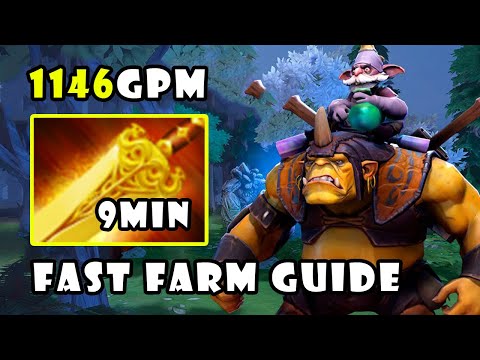 How to Fast Farm & Jungle Alchemist with 9Min Radiance & 1146GPM in Immortal Gameplay Dota 2
