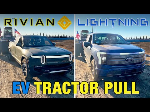ELECTRIC TRUCK 30,000 POUND TOW-OFF | Rivian R1T vs. Ford F-150 Lightning | Who Can Go the Distance?