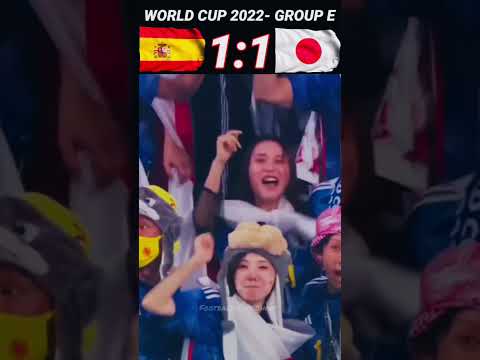 Japan 🇯🇵 2-1 Spain 🇪🇸 FIFA World 🌍 Cup 2022 | Group E. #spain #japan #shorts