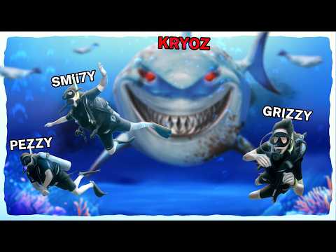 hide and seek against sharks and the sharks smell my pee (i pee'd because i got scared sorry :3)