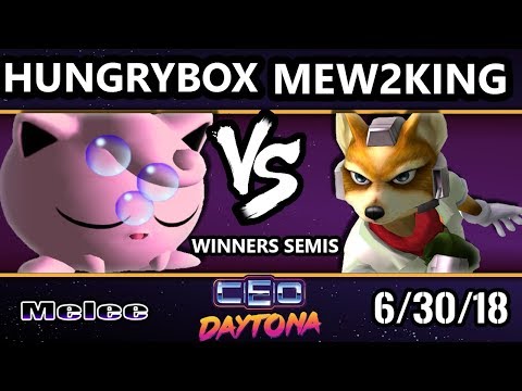CEO 2018 SSBM - Liquid | Hungrybox (Jigglypuff) Vs. FOX MVG | Mew2king (Fox, Puff) Smash Melee WS