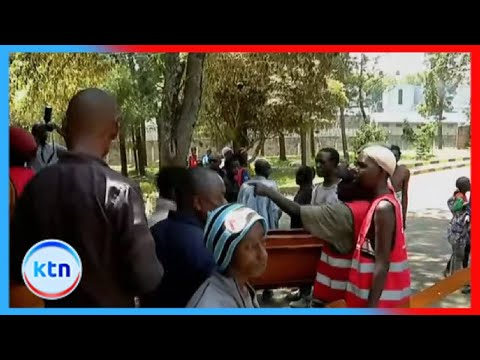 Street children family have gathered at Nairobi funeral home to send off the 15 children who died