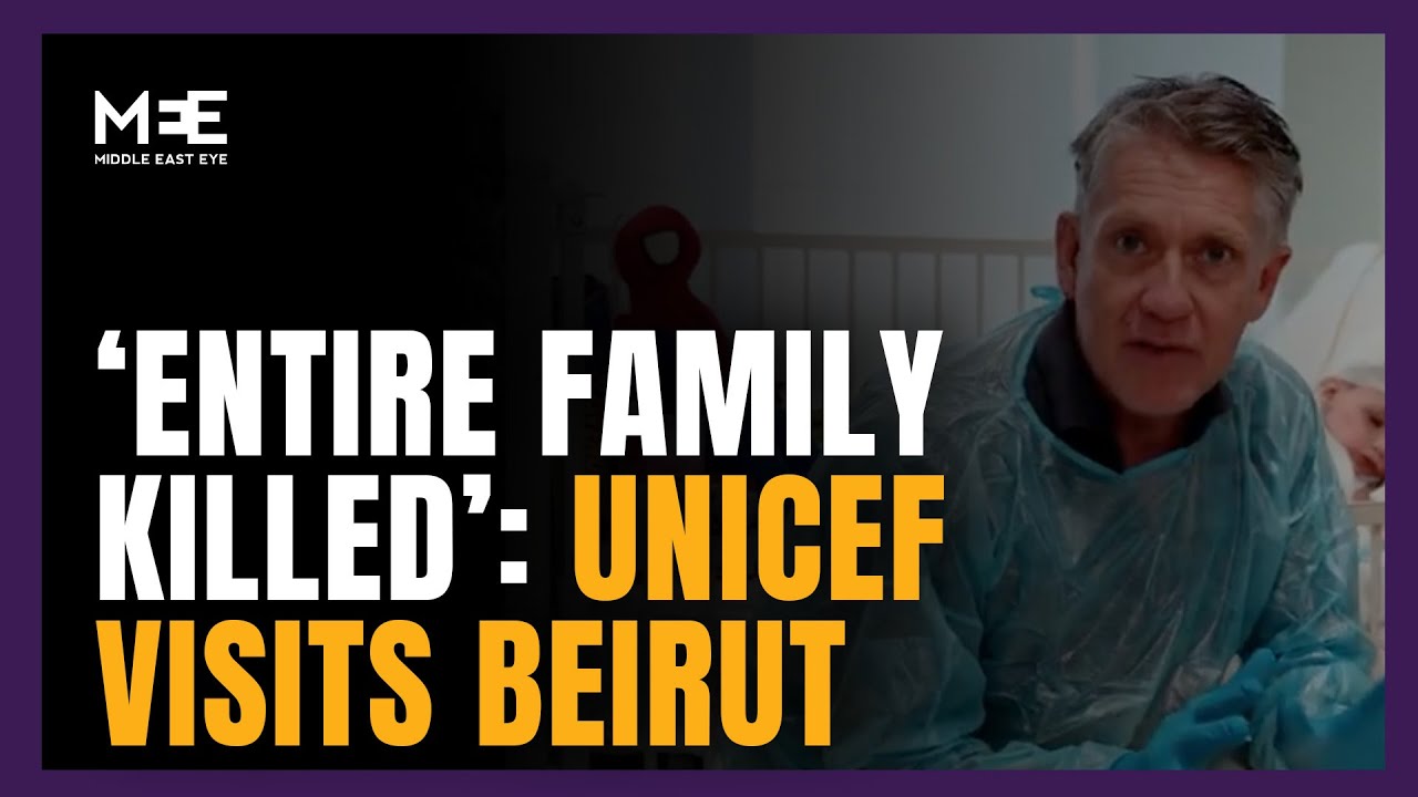 Unicef’s James Elder visits two-year-old boy whose family was killed in Israeli strike in Lebanon
