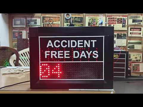 Accident Free Days LED Display Board